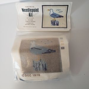 Vintage Nautical Seagull  Needlepoint Kit